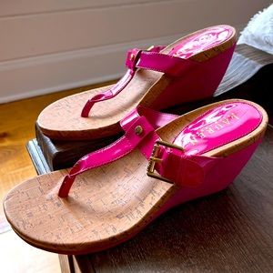 Ralph Lauren pink heal sandal size 6.5 womans